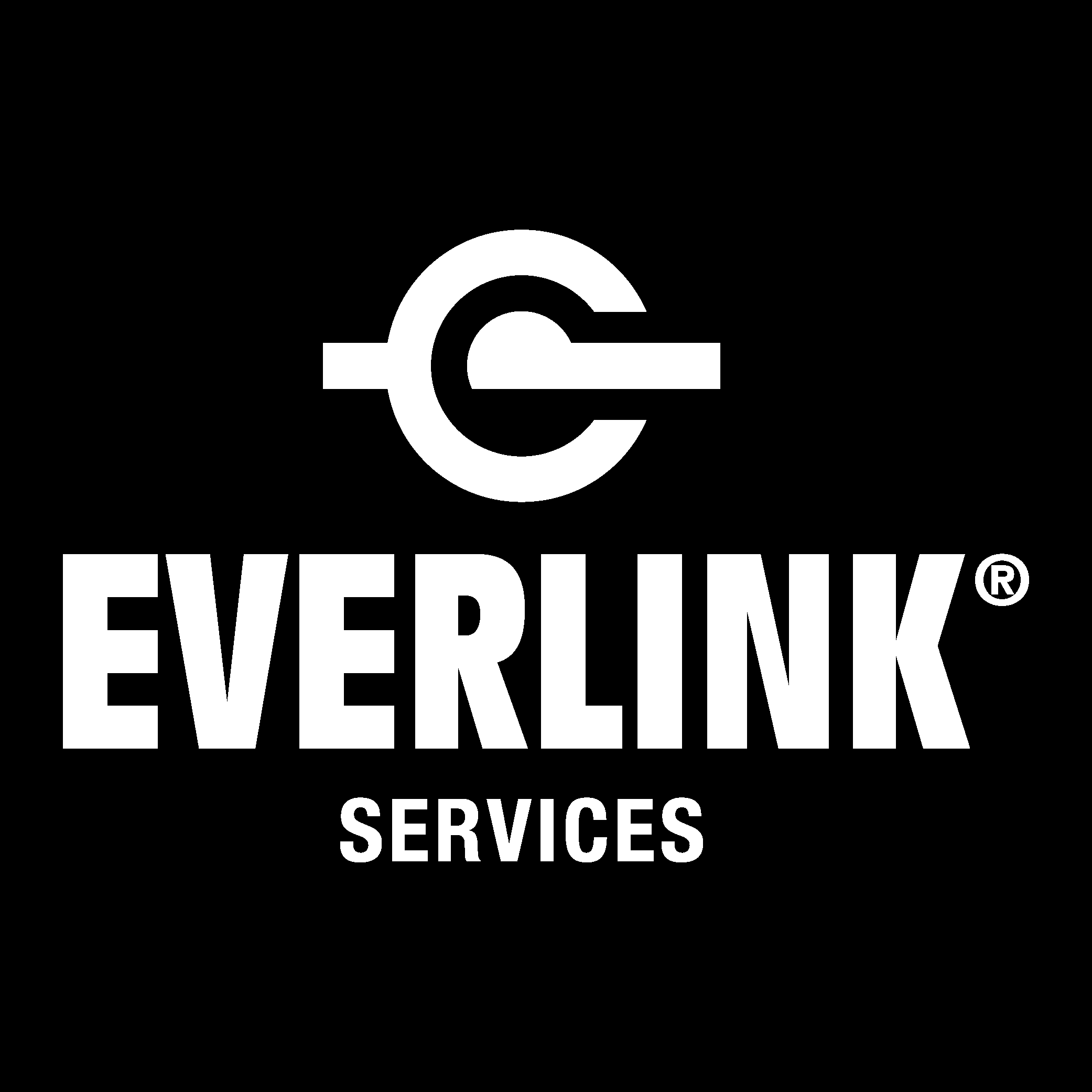 Everlink Services White Logo Vector Logo